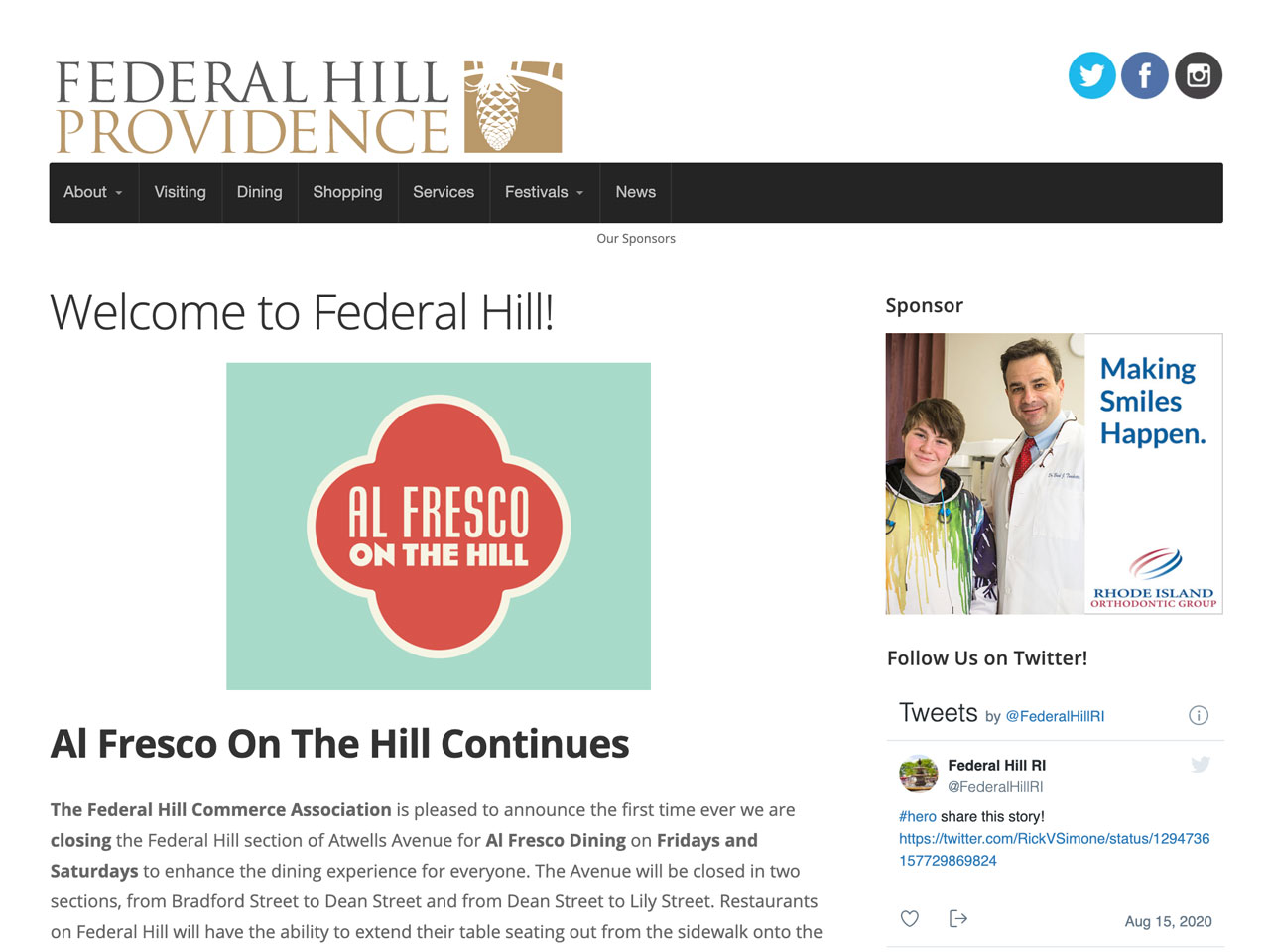 Read more about the article Land Interactive Launches Federal Hill, Providence Website