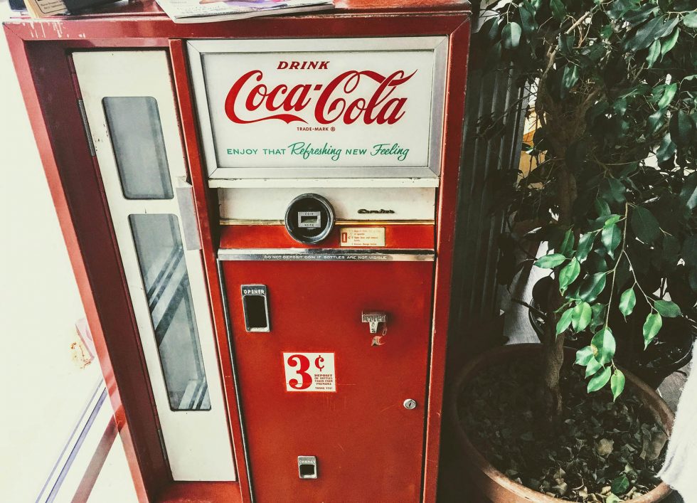 Vintage Coca Cola machine photo