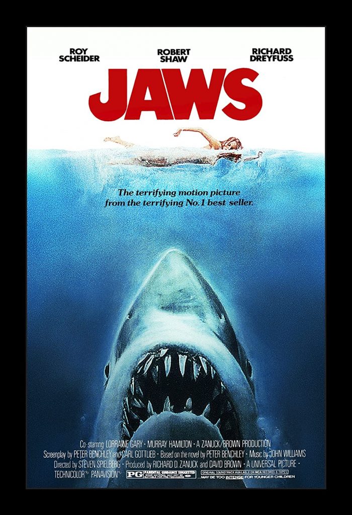 Jaws (1977) movie poster vintage